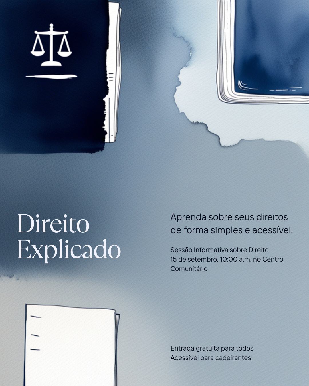 Post de Instagram criado no Canva para advocacia, variação 3