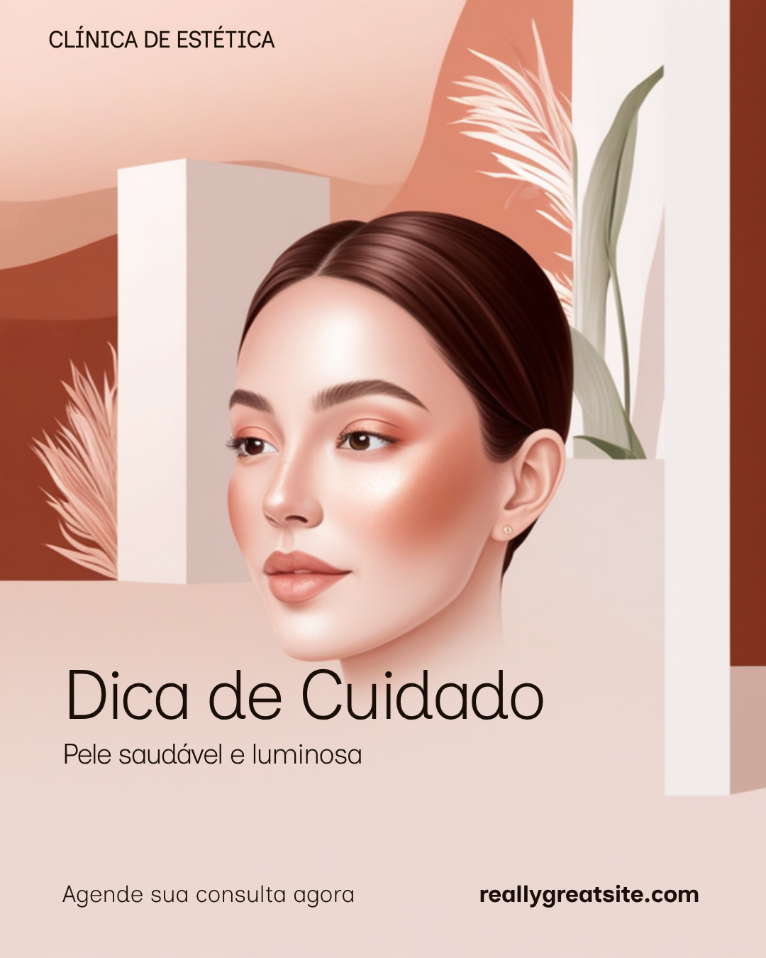 Post de Instagram criado no Canva para beleza e estética, variação 4