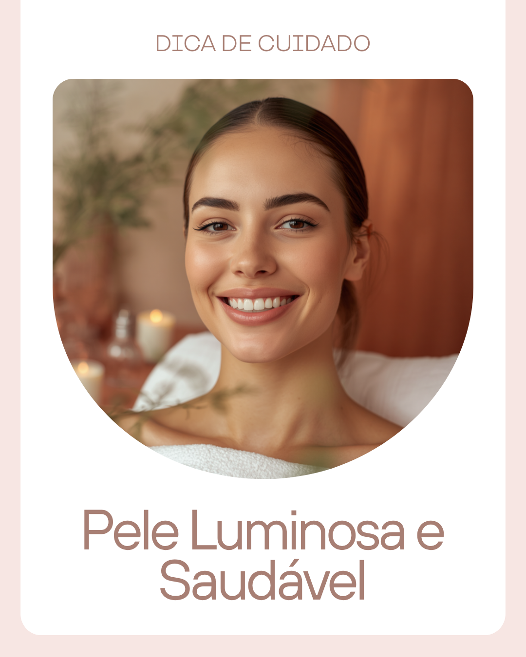 Post de Instagram criado no Canva para beleza e estética, variação 1