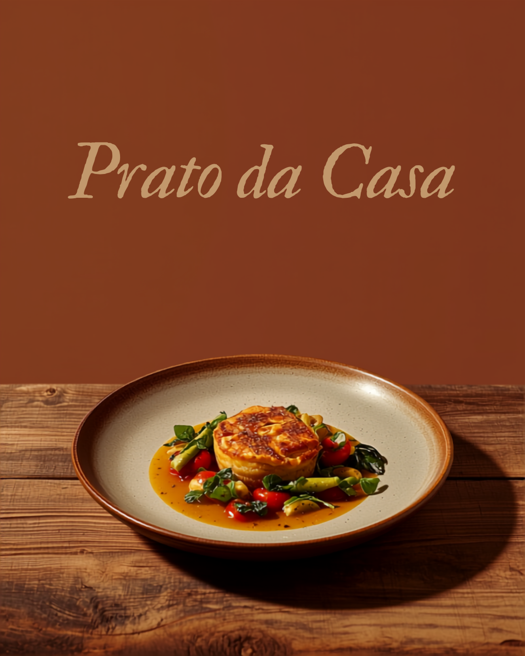 Post de Instagram criado no Canva para gastronomia, variação 2