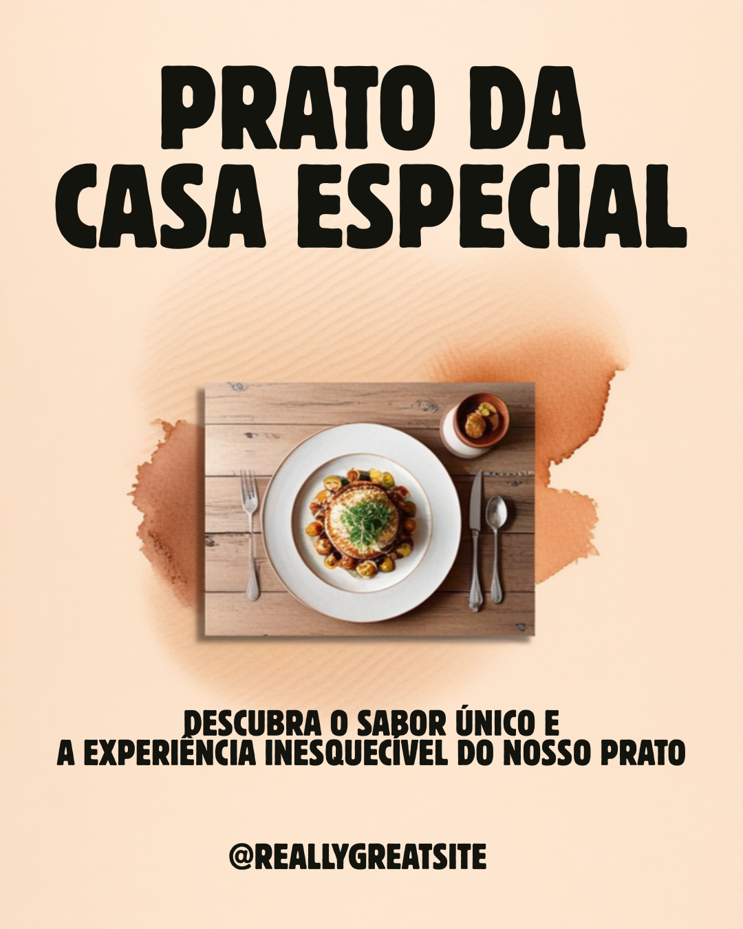 Post de Instagram criado no Canva para gastronomia, variação 4