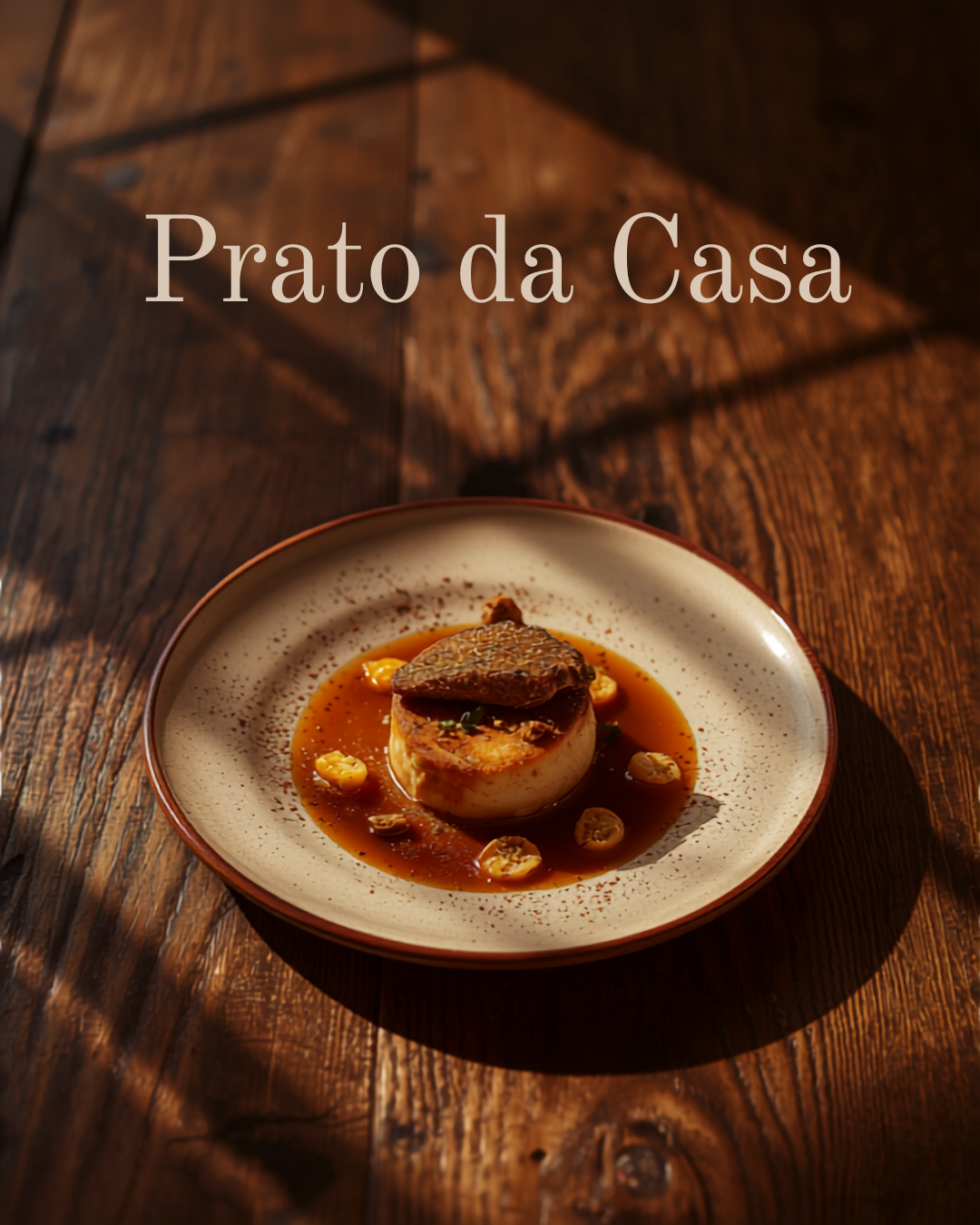 Post de Instagram criado no Canva para gastronomia, variação 1