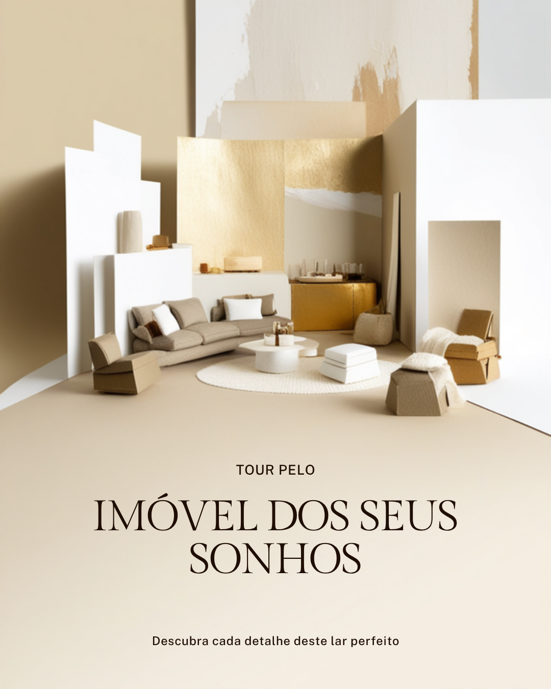 Post de Instagram criado no Canva para imóveis, variação 3