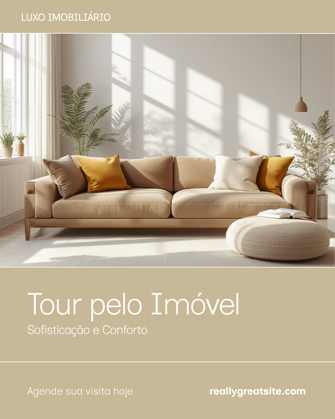 Post de Instagram criado no Canva para imóveis, variação 4