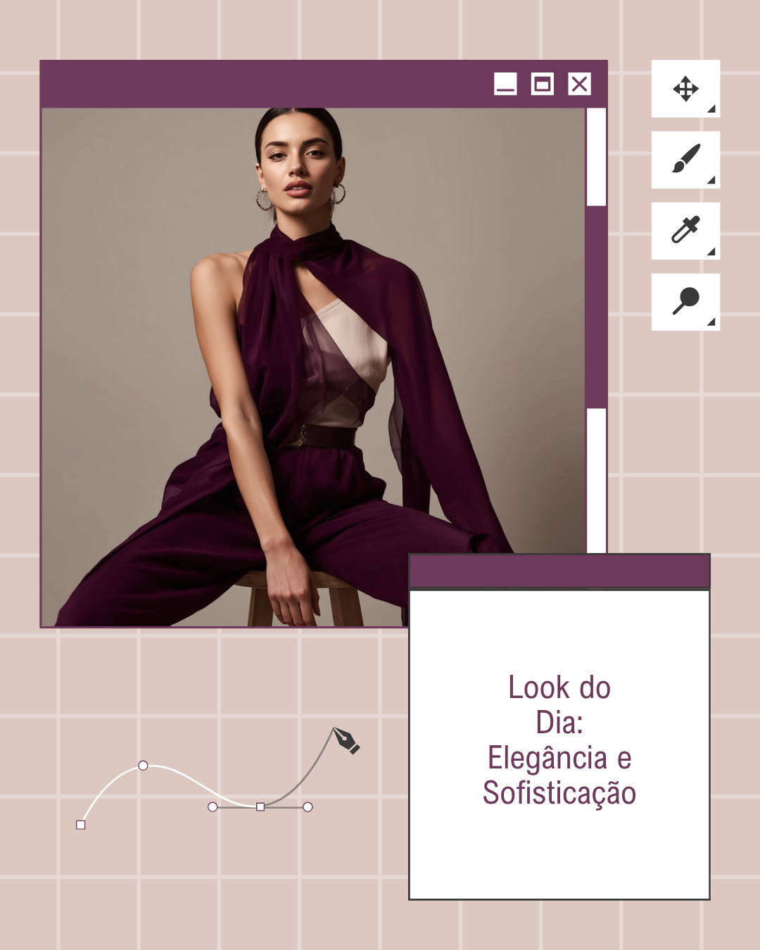 Post de Instagram criado no Canva para moda, variação 4
