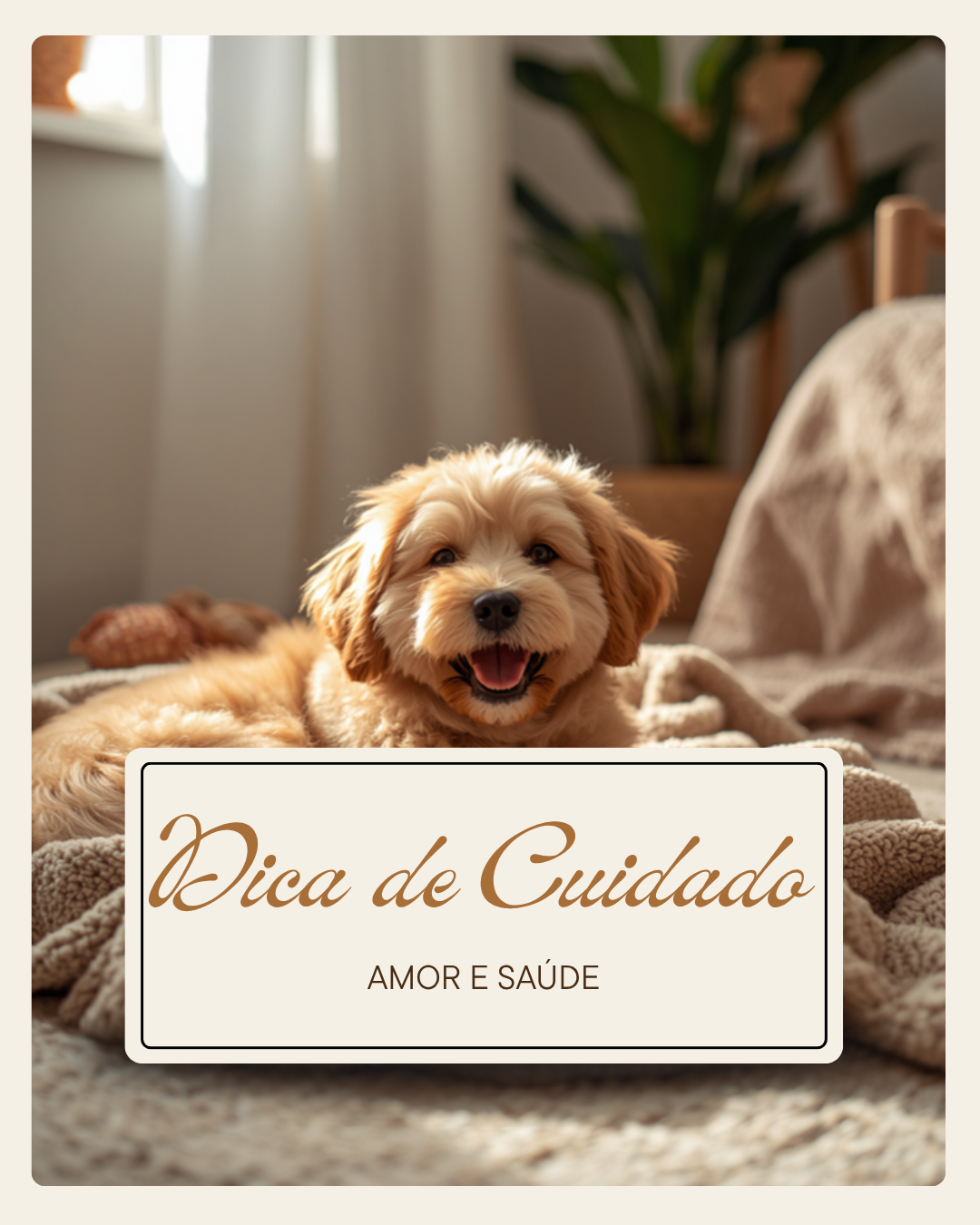 Post de Instagram criado no Canva para pet, variação 2